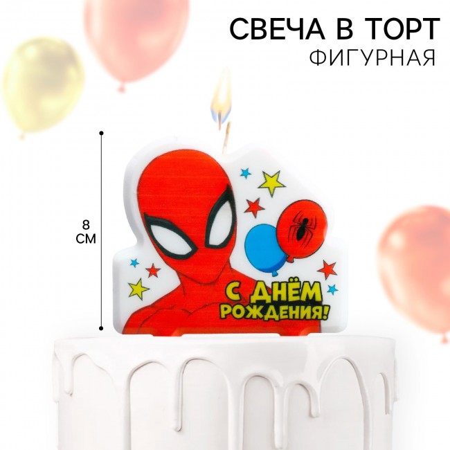 «Человек-паук» свеча для торта «Человек-паук» свеча для торта