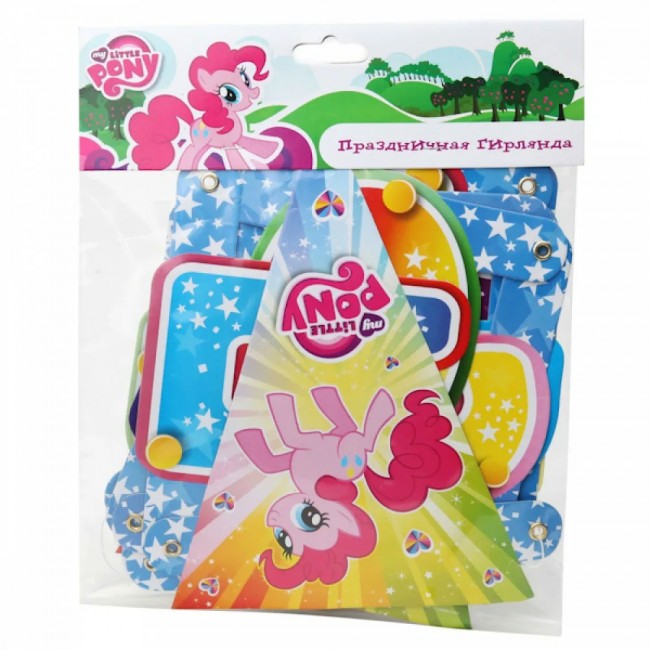 Гирлянда-буквы на люверсах для праздника «Поздравляем! My Little Pony», 190 см Гирлянда-буквы на люверсах для праздника «Поздравляем! My Little Pony», 190 см