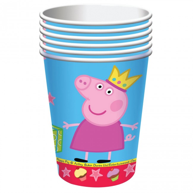 Набор бумажных стаканов Свинка Пеппа, Peppa Pig (6 шт) Набор бумажных стаканов Свинка Пеппа, Peppa Pig (6 шт)