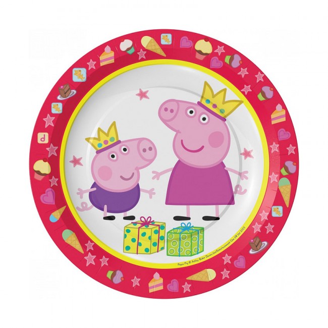 Набор бумажных тарелок Свинка Пеппа Peppa Pig 23 см (6 шт) Набор бумажных тарелок Свинка Пеппа Peppa Pig 23 см (6 шт)