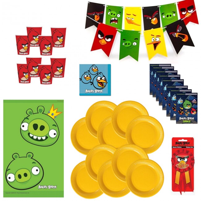 Набор для праздника Энгри Бердз (Angry Birds) на 8 персон Набор для праздника Энгри Бердз (Angry Birds) на 8 персон