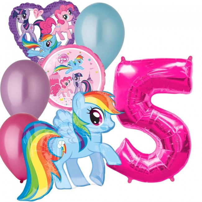 Набор воздушных шаров My Little Pony, Мой маленький Пони, цифра 5 Набор воздушных шаров My Little Pony, Мой маленький Пони, цифра 5