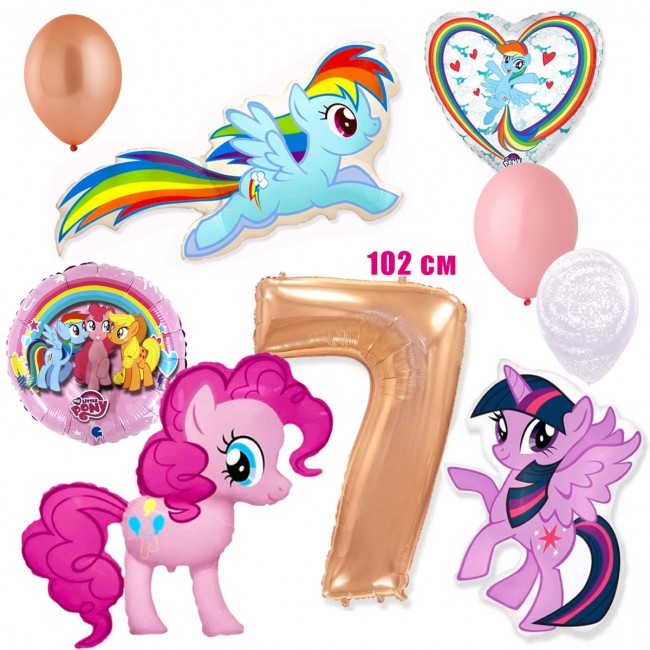 Набор шаров «My Little Pony» на 7 лет Набор шаров «My Little Pony» на 7 лет