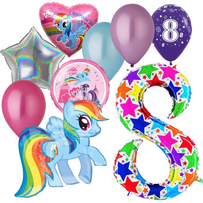 Набор воздушных шаров Литл Пони, My Little Pony для 8-ми летия девочки Набор воздушных шаров Литл Пони, My Little Pony для 8-ми летия девочки