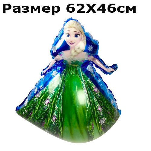 Шар-фигура фольгированный, для воздуха, Эльза 62Х46см Шар-фигура фольгированный, для воздуха, Эльза 62Х46см