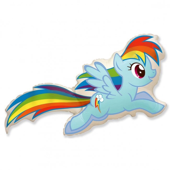 Шар-фигура, фольгированный My Little Pony, Пони голубой, 53Х102см Шар-фигура, фольгированный My Little Pony, Пони голубой, 53Х102см