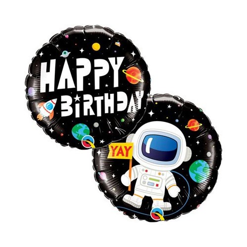 Шар-круг фольгированный «Happy Birthday», Космос/Космонавт, 46 см Шар-круг фольгированный «Happy Birthday», Космос/Космонавт, 46 см