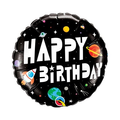 Шар-круг фольгированный «Happy Birthday», Космос/Космонавт, 46 см Шар-круг фольгированный «Happy Birthday», Космос/Космонавт, 46 см