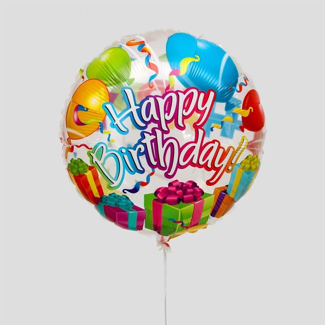 Шар-круг фольгированный, Happy Birthday, 43 см Шар-круг фольгированный, Happy Birthday, 43 см