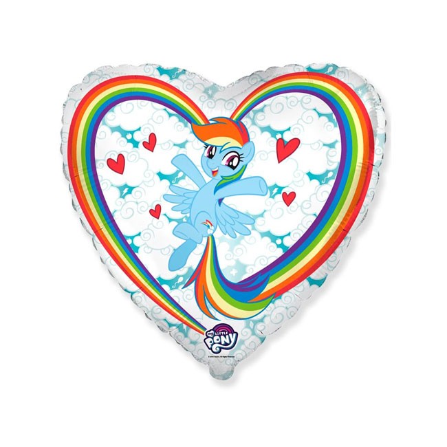 Шар-сердце фольгированный My Little Pony, Пони, 46 см Шар-сердце фольгированный My Little Pony, Пони, 46 см