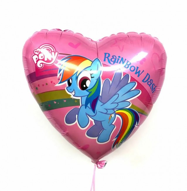 Шар-сердце фольгированный Пони, My Little Pony, 46см Шар-сердце фольгированный Пони, My Little Pony, 46см