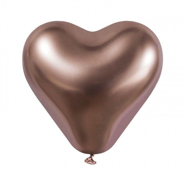 Шар-сердце воздушный «Хром Розовое золото, Shiny Rosegold», 30 см (1 шт) Шар-сердце воздушный «Хром Розовое золото, Shiny Rosegold», 30 см (1 шт)
