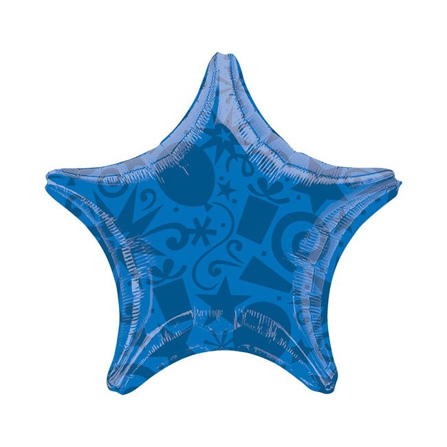 Шар-звезда синий «Шары и Подарки» Festive Blue, 55 см Шар-звезда синий «Шары и Подарки» Festive Blue, 55 см