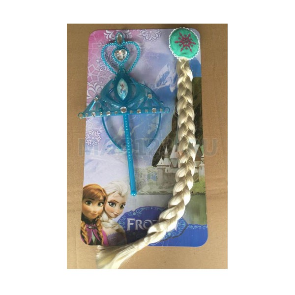 Комплект: диадема, «волшебная палочка» и заколка-коса Эльза