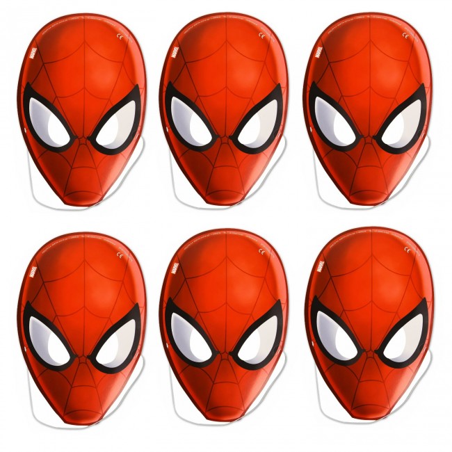 Набор бумажных масок Человек-паук (6 шт)