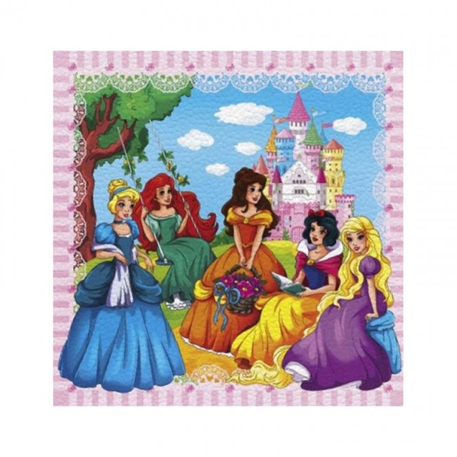 Набор бумажных салфеток «Принцессы» 33Х33см (16шт)