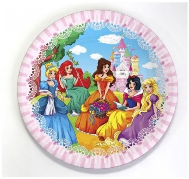 Набор бумажных тарелок «Принцессы» 17см (6шт)