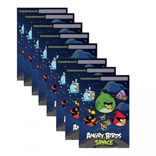 Набор мини-пакетов полиэтиленовых Angry Birds, 16Х23 см (8 шт)