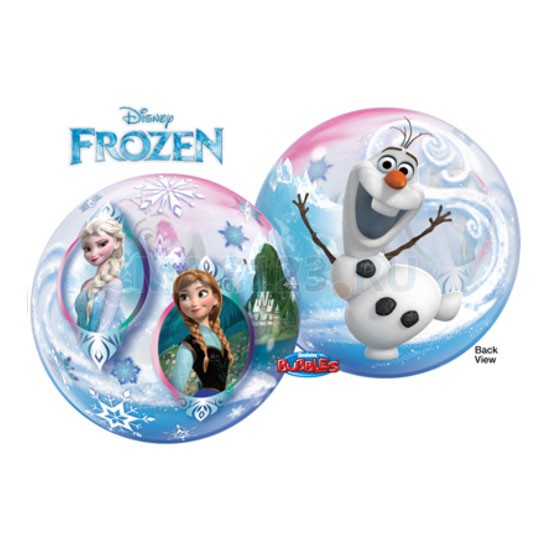 П BUBBLE  Disney Холодное сердце, 56 см, шар из эластичного пластика, для гелия