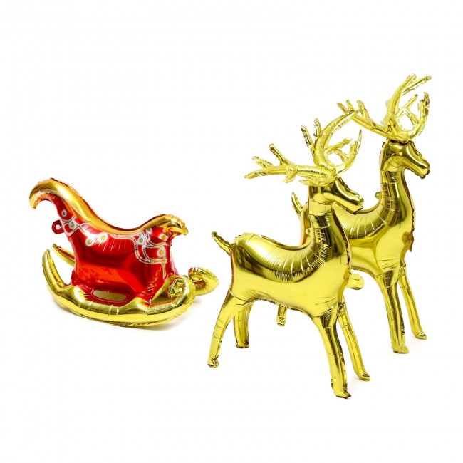 Шар для воздуха « Упряжка олени и сани» Шар для воздуха « Упряжка олени и сани»