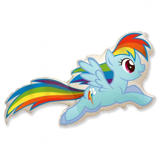 Шар-фигура, фольгированный My Little Pony, Пони голубой, 53Х102см